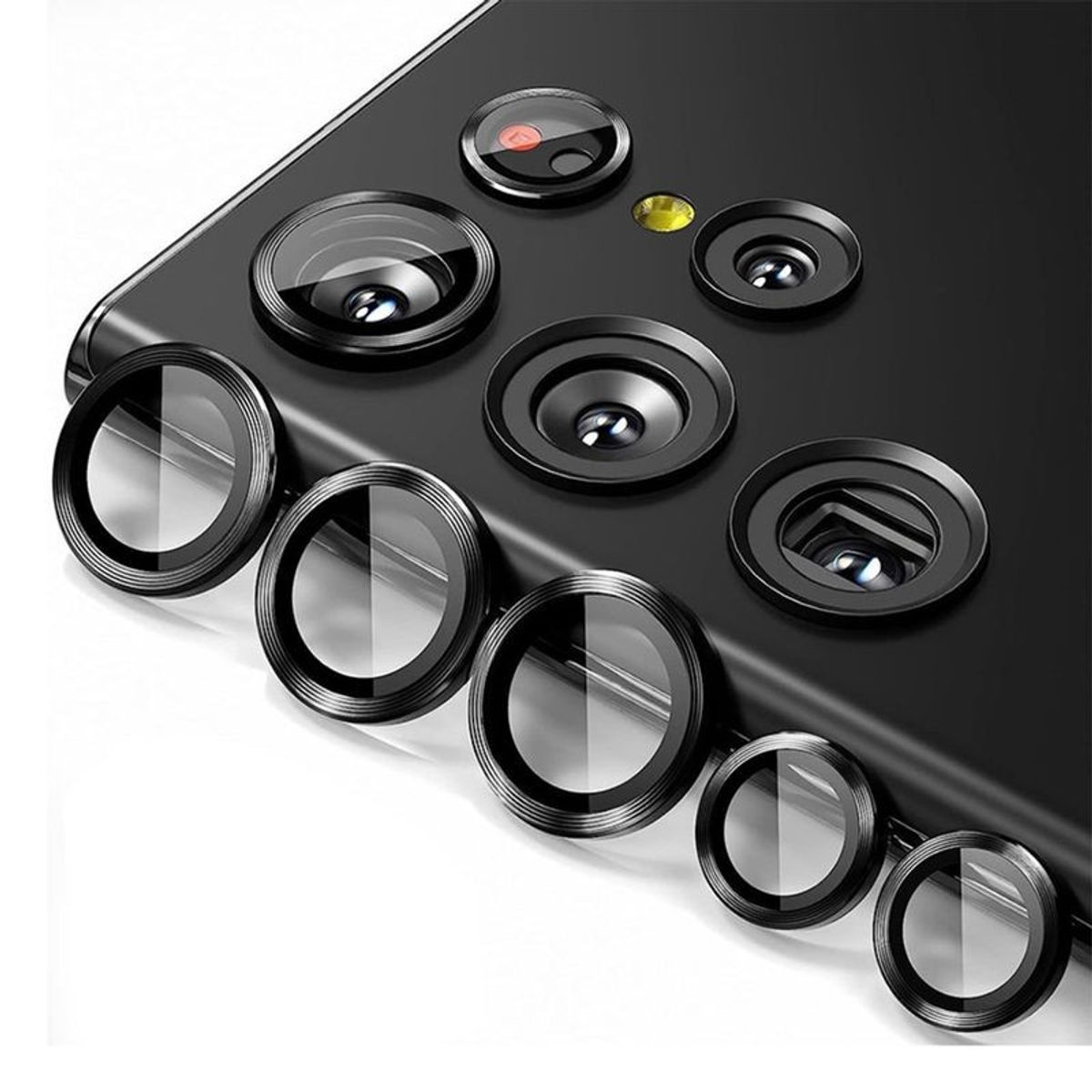 GENERICO - Protector de camara para s24 ultra metalizado - Negro