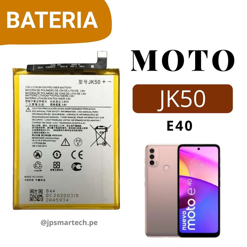 OEM - BATERIA  PARA  MOTOROLA  E40 ORIGINAL-SM NUEVO