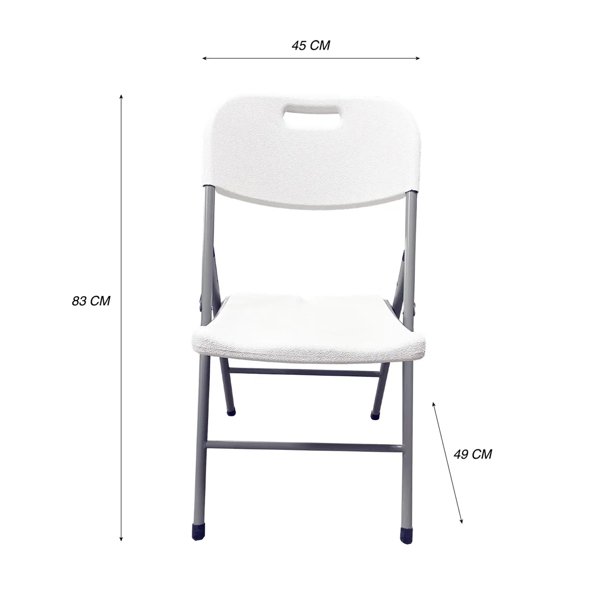 ATLETIS - Silla Plegable de Camping y Exteriores Portátil Blanca