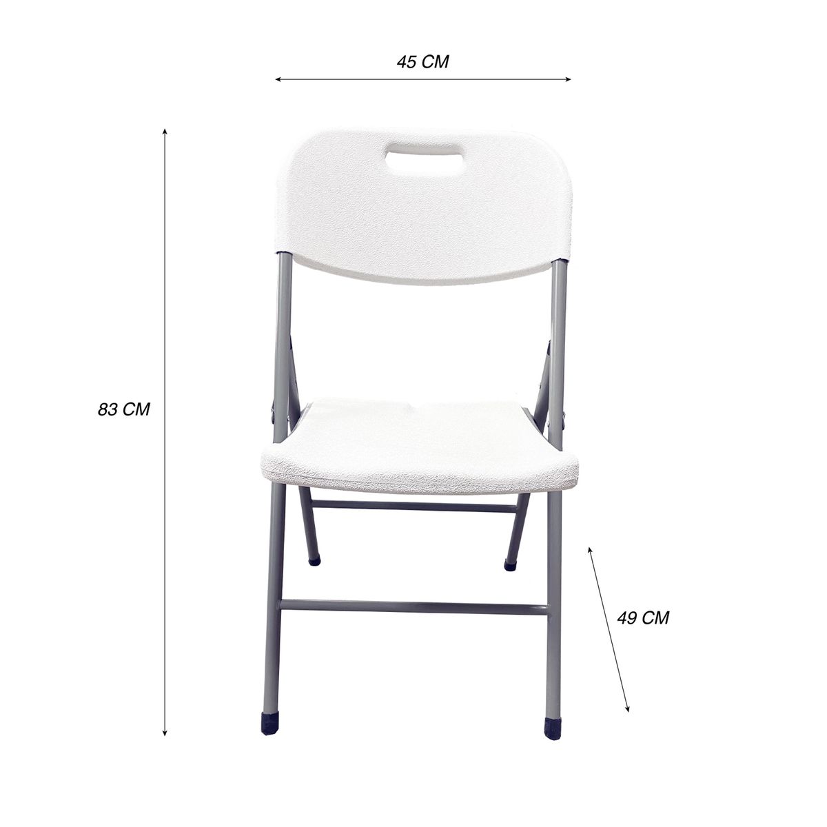 ATLETIS - Pack 6 Silla Plegable Portátil Blanca