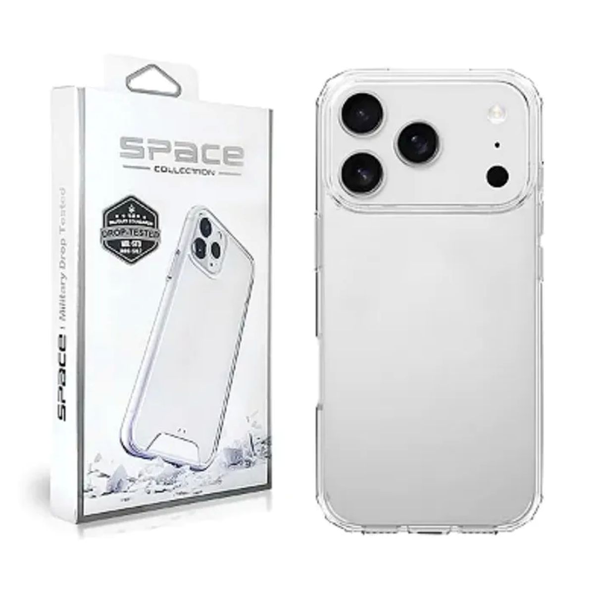 GENERICO - CASE SPACE PARA IPHONE 17 PRO MAX  -  TRANSPARENTE