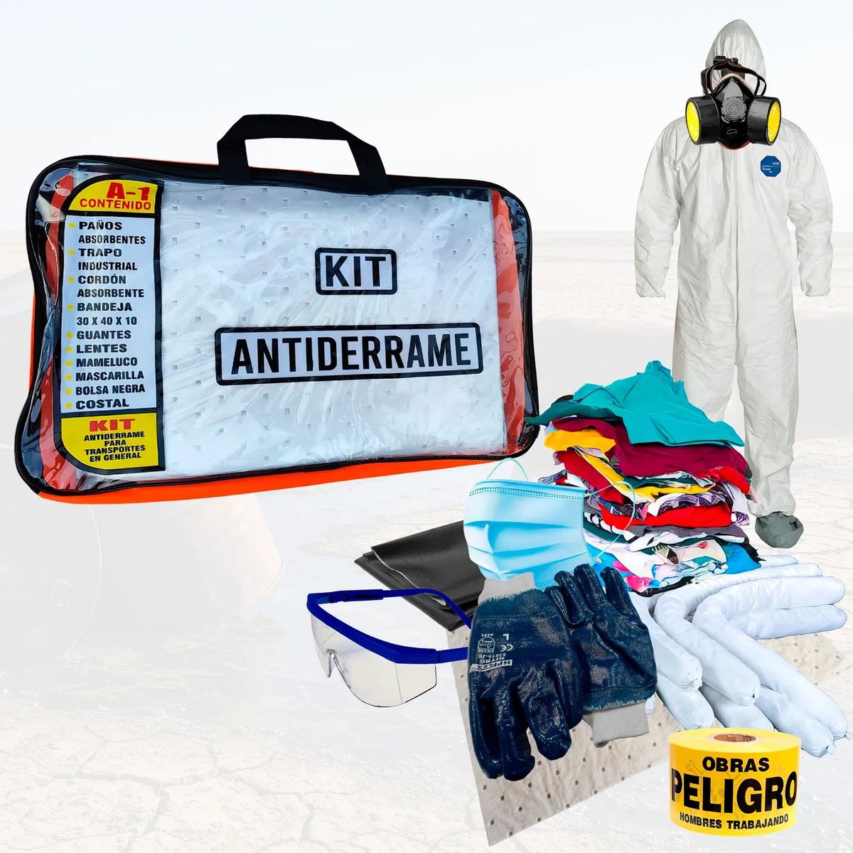 GENERICO - Kit Antiderrame Hidrocarburos Premiun 40x30cm