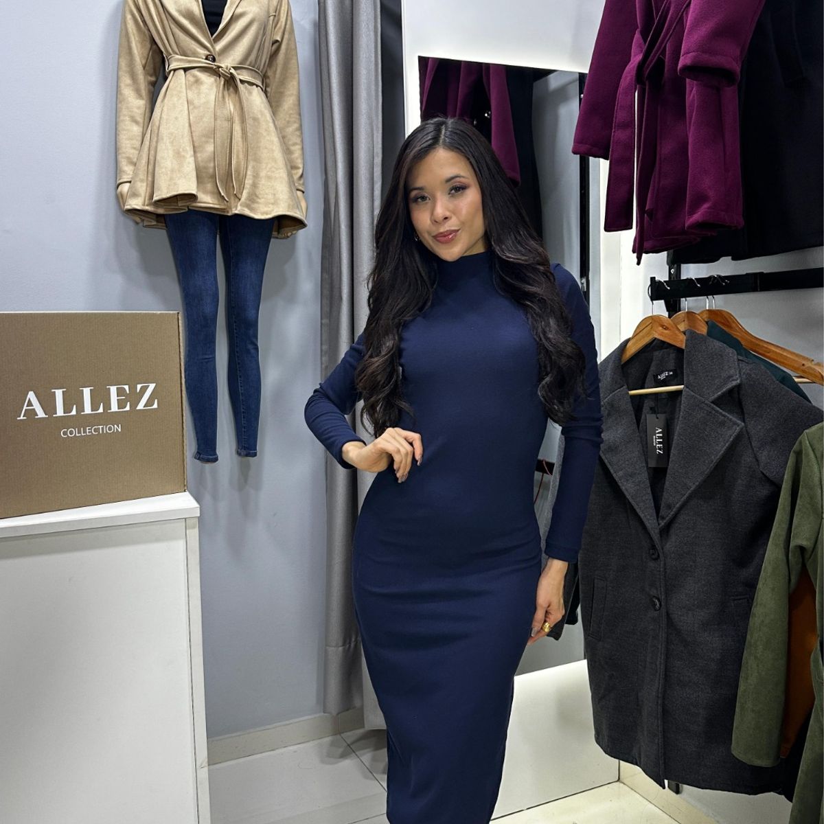 ALLEZ COLLECTION - VESTIDO ZULLY CASUAL MANGA LARGA