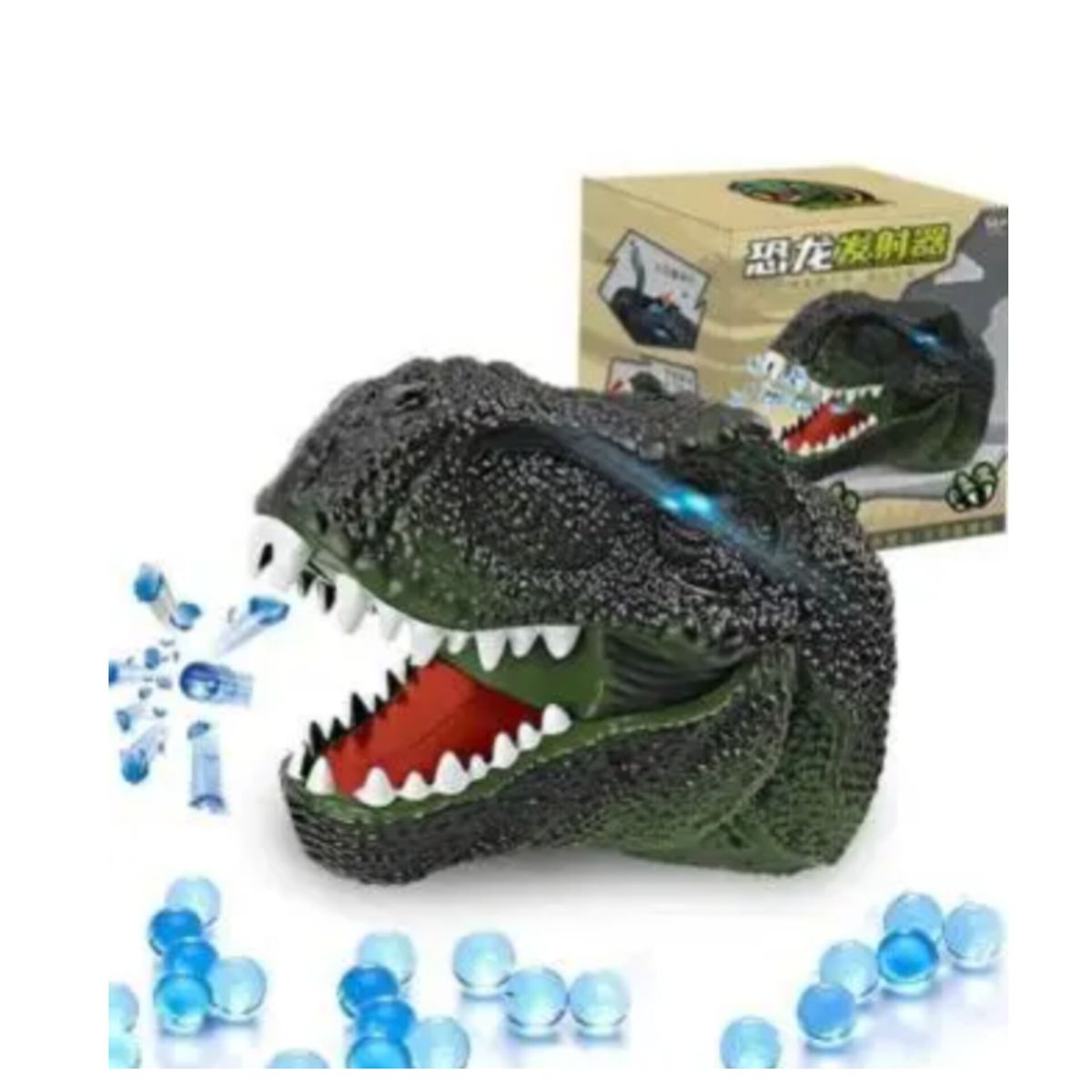 GENERICO - CABEZA DE DINO LANZA HIDROGEL CON LUCES