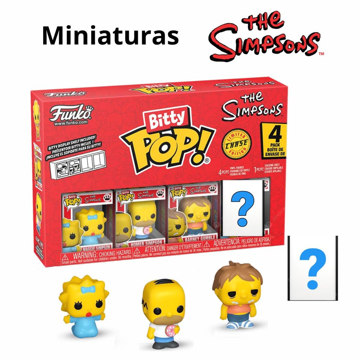 FUNKO - Miniaturas Bitty Pop The Simpsons Maggie Simpson 4PK