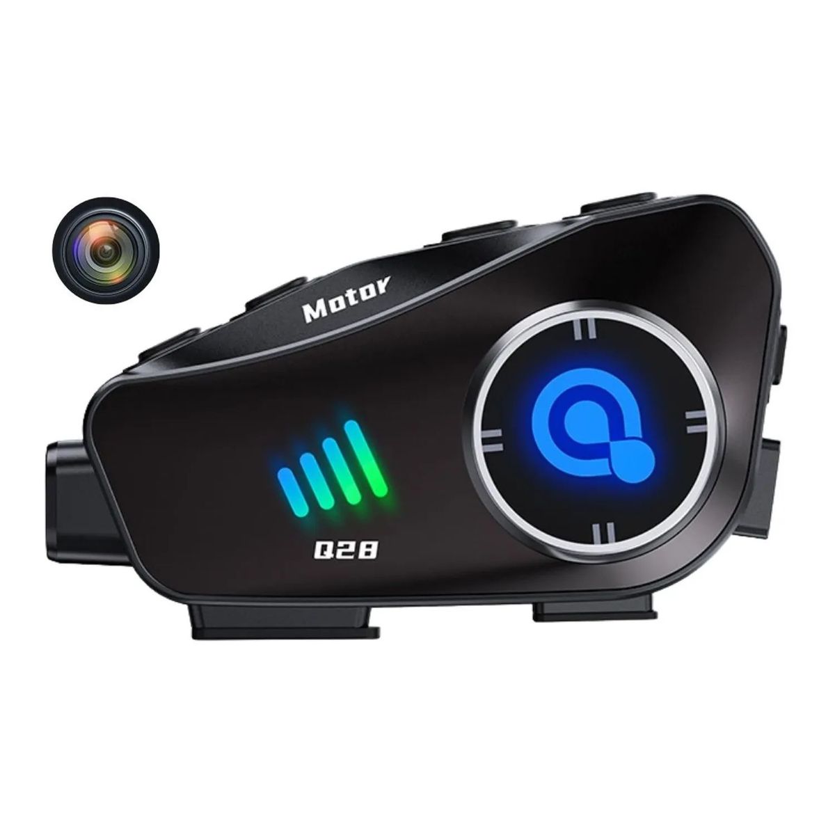 SEISA - Audifonos Bluetooth para Casco con Cámara HD 1080P IPX6 32GB WiFi Moto