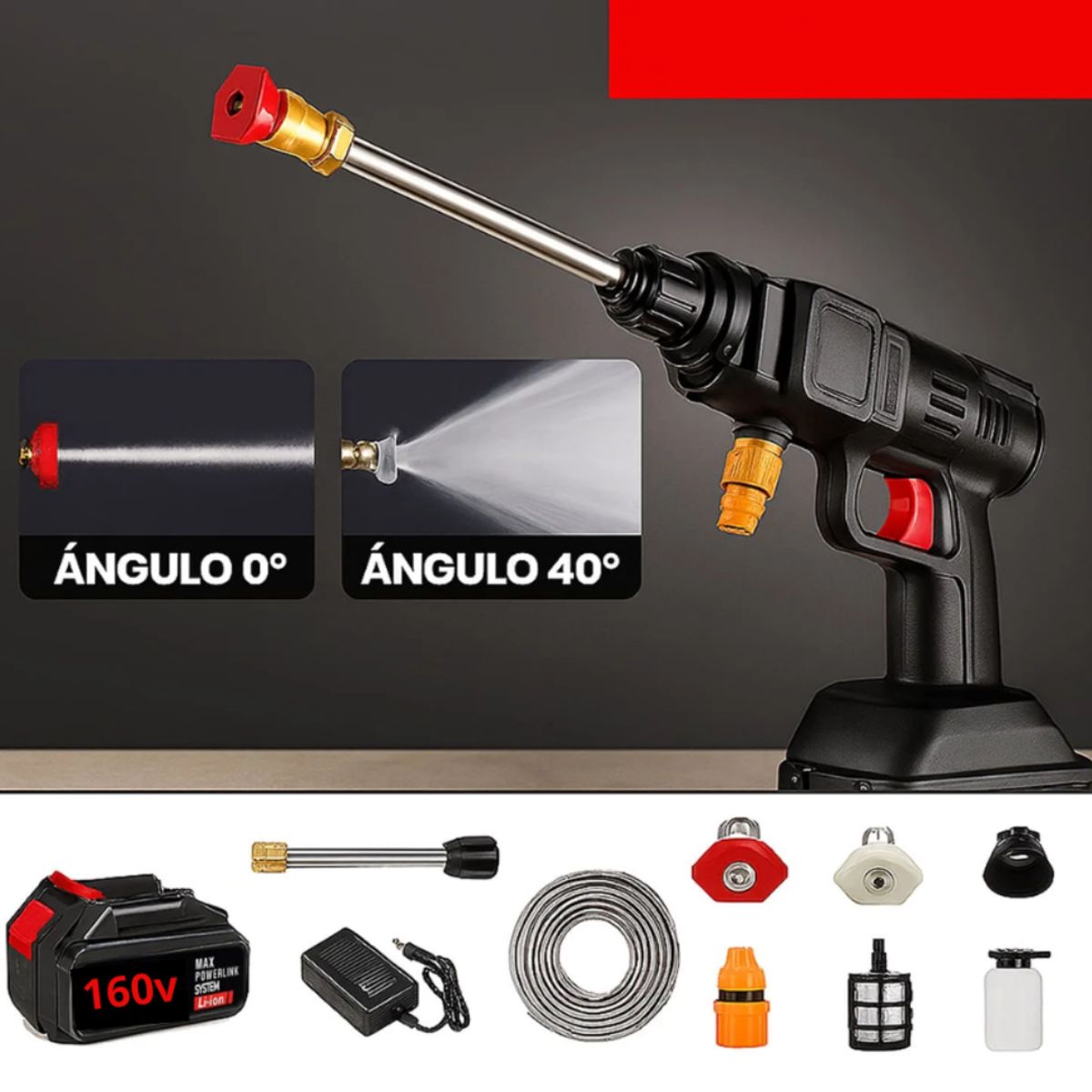 OEM - Pistola Hidro lavadora 160V Bateria Grande + Cobertor De Auto Talla XL