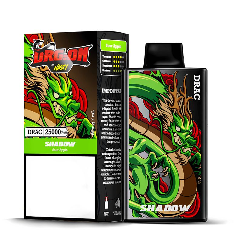 VAPE - VAPE Nasty Bar DRG:ON 25000 – Sour Apple (Manzana Verde Áci)