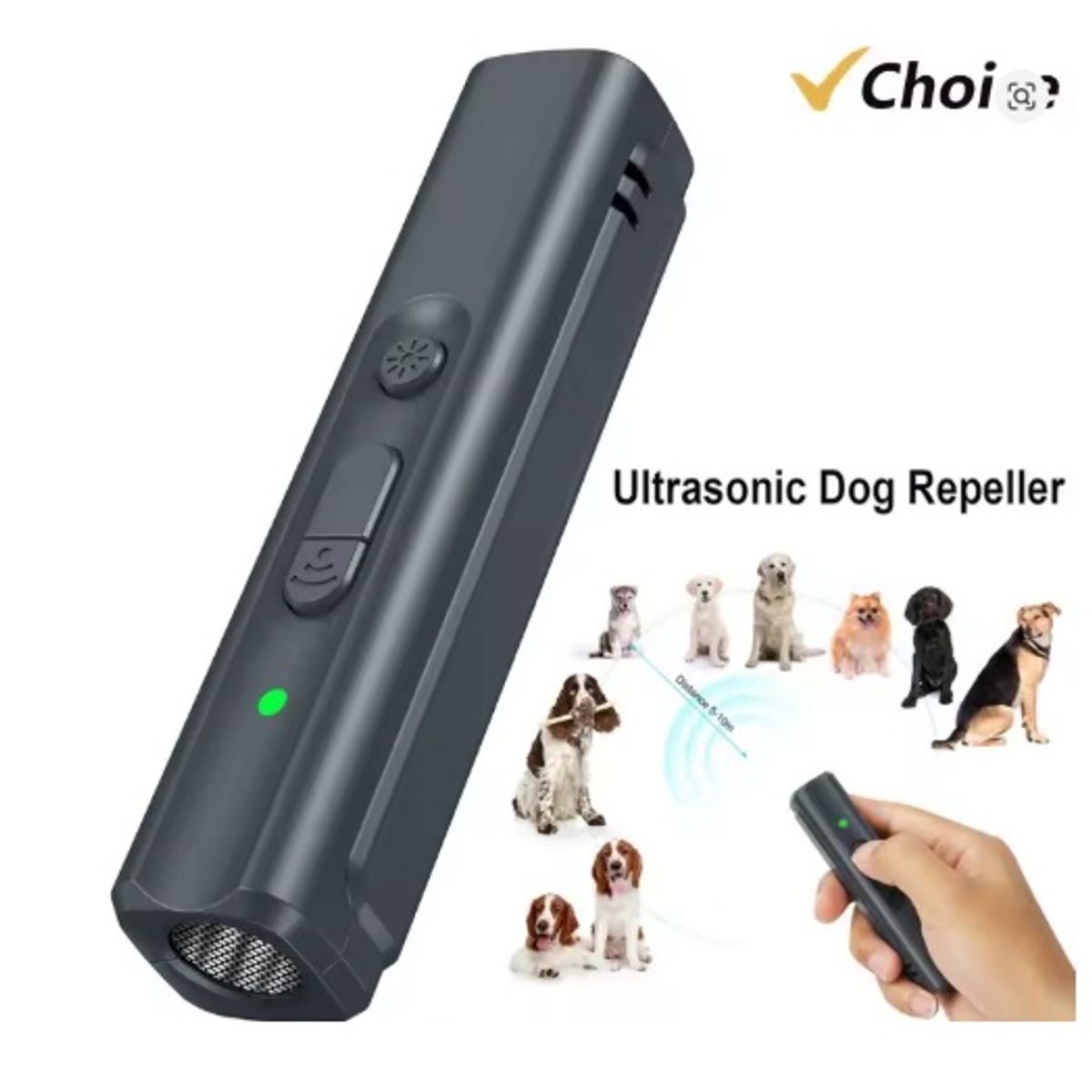 GENERICO - Dispositivo Ultrasónico Antiladridos Adiestramiento Canino