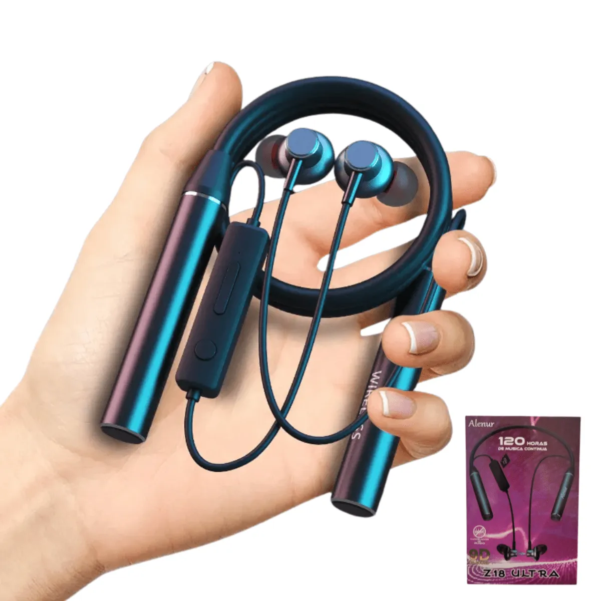 ALENUR - Audifono Inalambrico Bluetooth 120 Horas Continuas Alenur