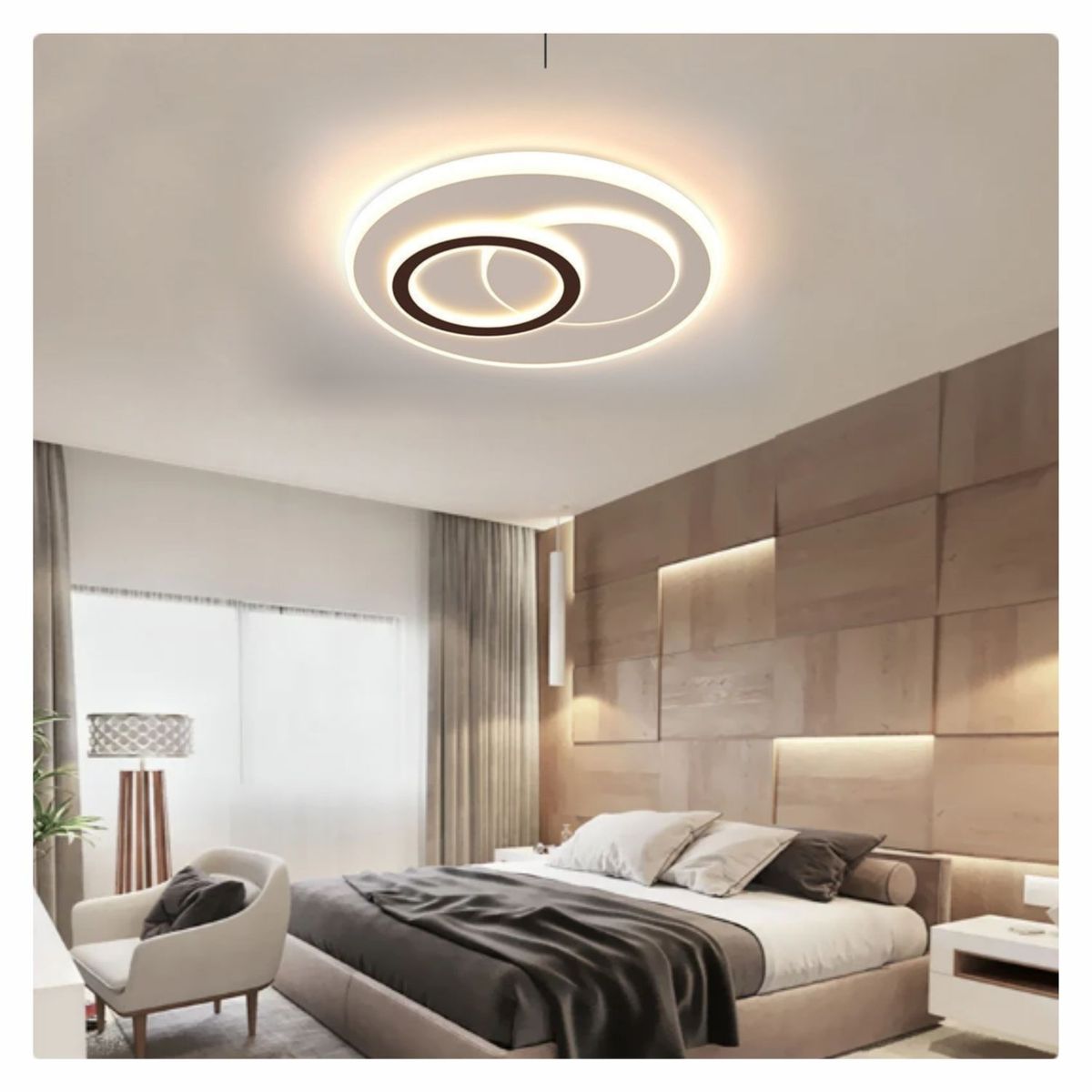 GENERICO - Lampara Techo LED Circular Incluye control remoto