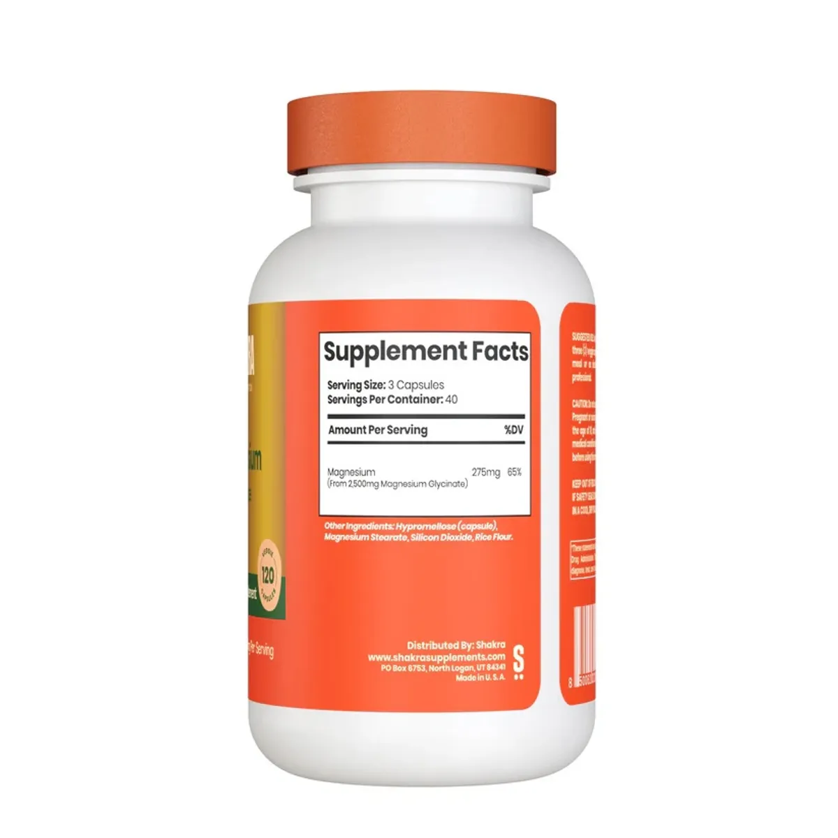 SHAKRA - Shakra Magnesio Glicinato Magnesium Glyicinate 120 Capsulas