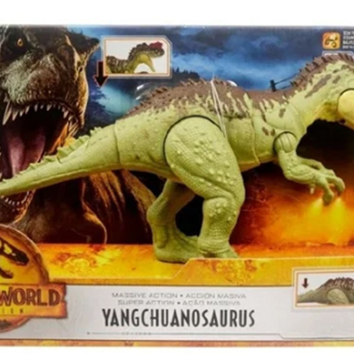 JURASSIC PARK - Figura Dinosaurio Yangchuanosaurus Acción Masiva