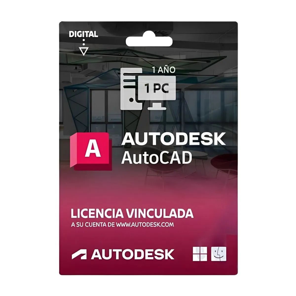 GENERICO - Licencia Autodesk AutoCad Edu digital, 1 año, 1 usuario, licencia vinculada a correo