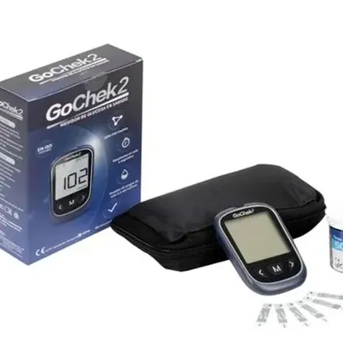 NIPRO - MEDIDOR DE GLUCOSA NIPRO GOCHEK 2 MAS 10 TIRAS Y 10 LANCETAS