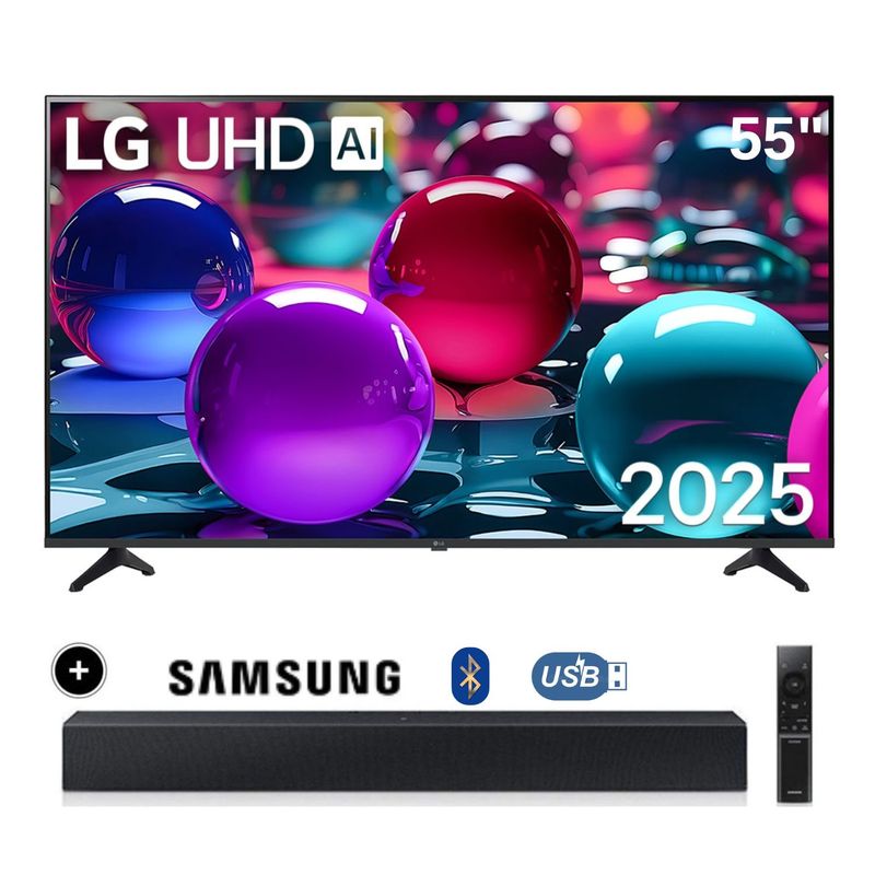 LG - Televisor LG 55 Smart UHD 4K Thinq Ai 55UA7300PSB + Soundbar HW B400F