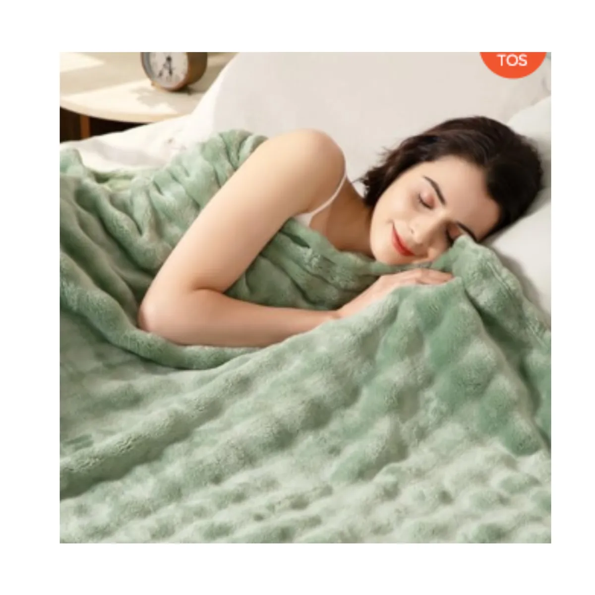 MANTA - Manta Frazada Piel De Durazno Tipo Burbujita Abrigador Suave