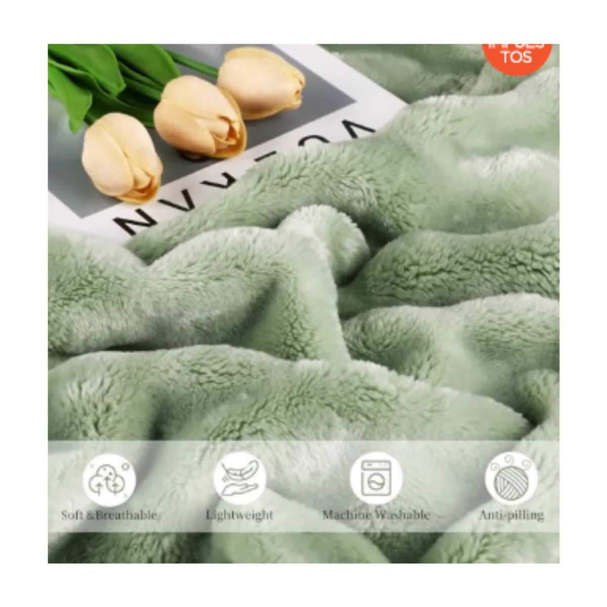 MANTA - Manta Frazada Piel De Durazno Tipo Burbujita Abrigador Suave