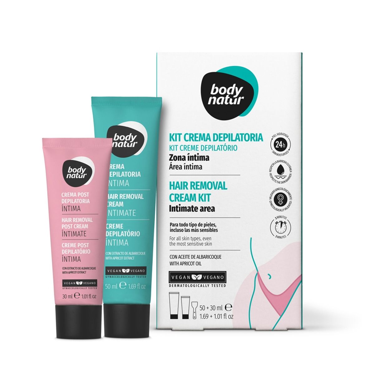 BODY NATUR - KIT DEPILATORIO PARA ZONA ÍNTIMA