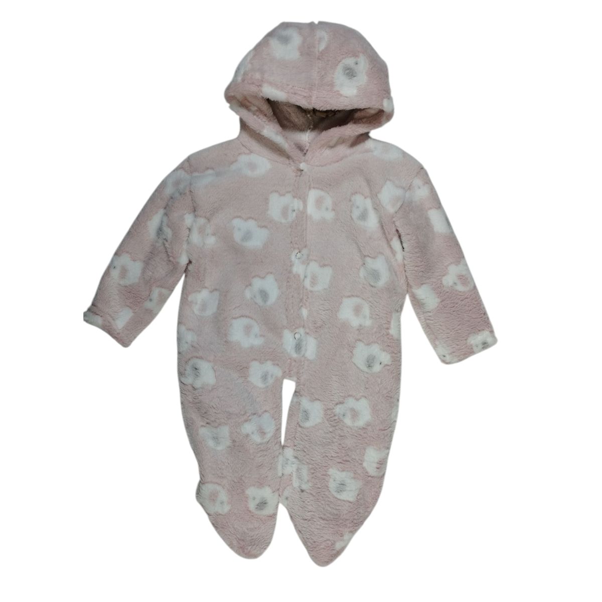 GENERICO - Enterizo con capucha de felpa Elefante