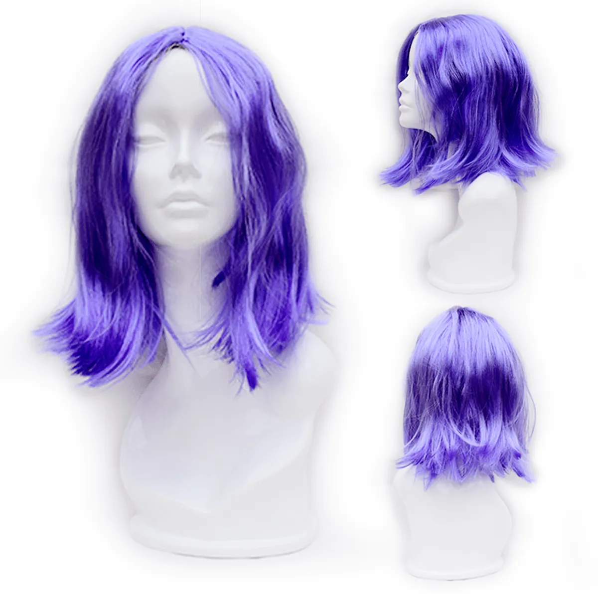 GENERICO - Peluca ARTIFICIAL Semi Larga Lacia Lila 10599