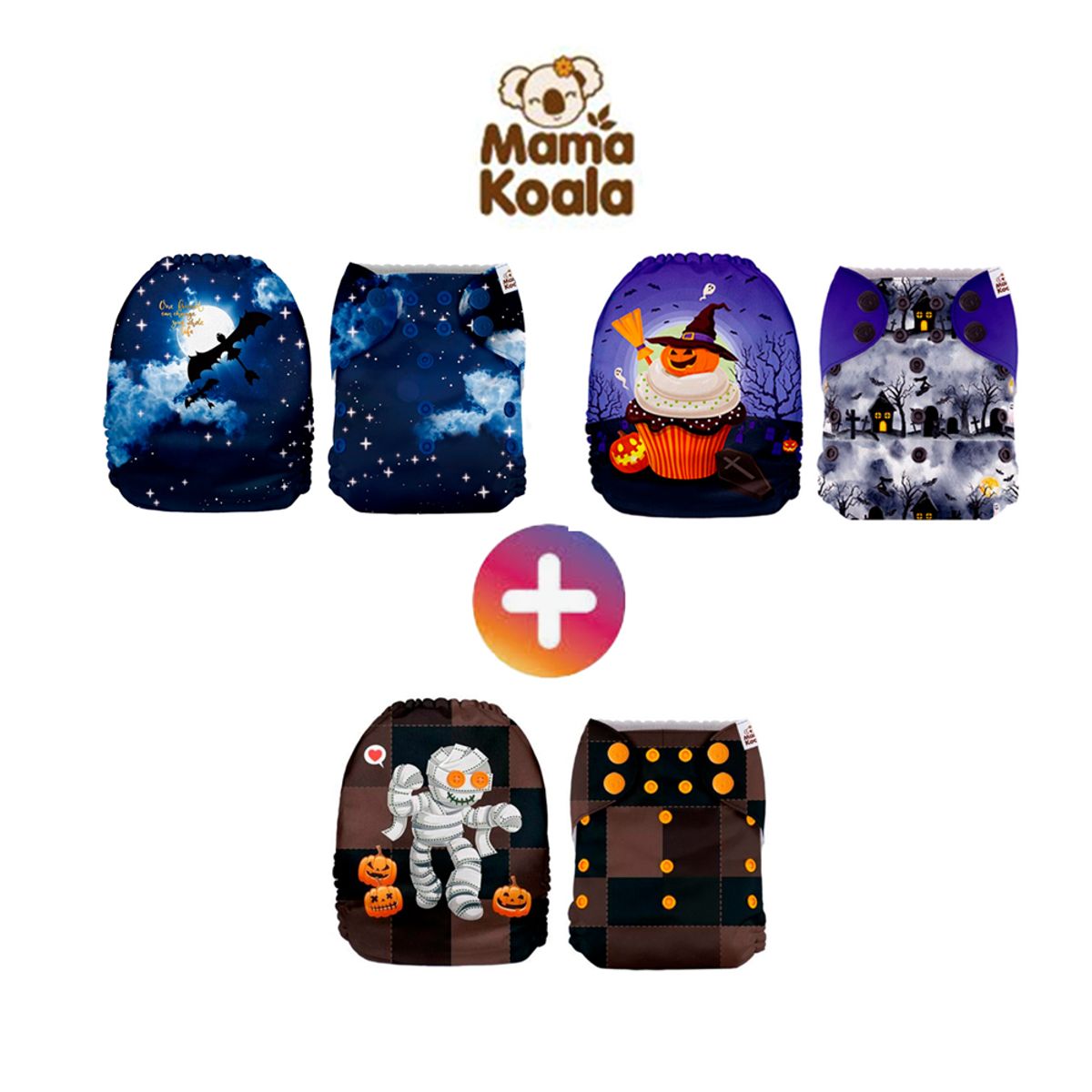 GENERICO - Pañal Ecológico de Tela Mamá Koala Pack x 3 Unidades