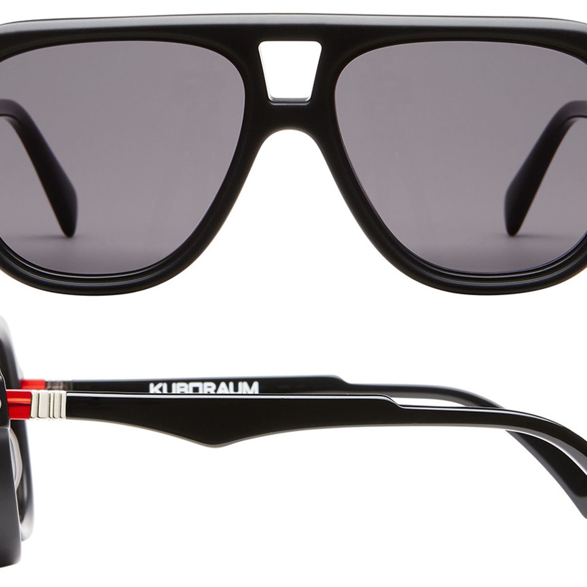 KUBORAUM - Lentes de Sol Kuboraum Maske Q4 Negro con Rojo Modelo Exclusivo