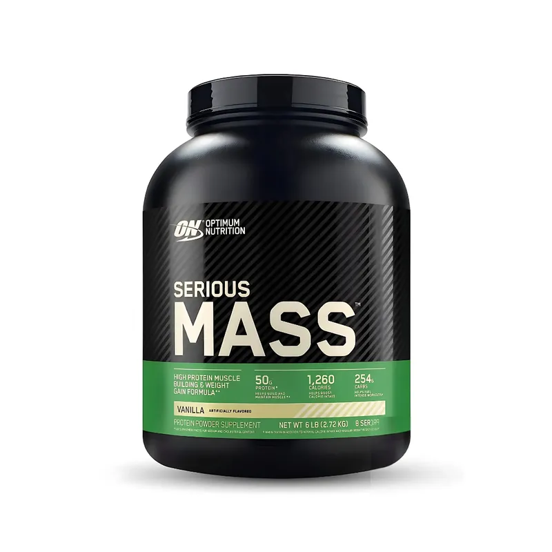 OPTIMUN NUTRITION - Serious Mass 6 LB Ganador de peso - Vainilla