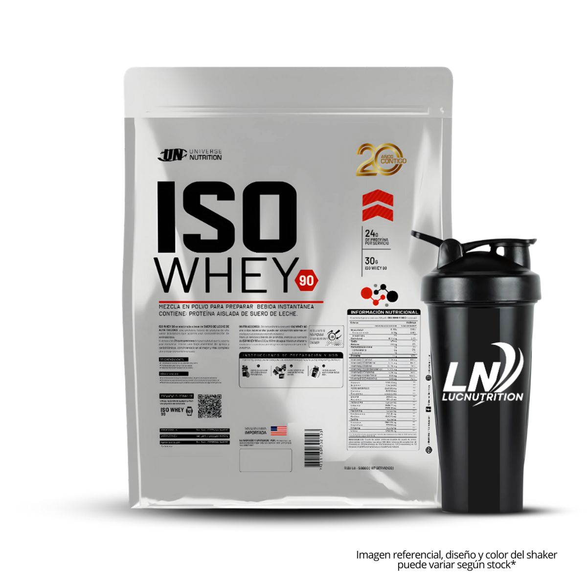 UNIVERSE NUTRITION - Iso whey 90 5 kg Cookie and cream + Shaker