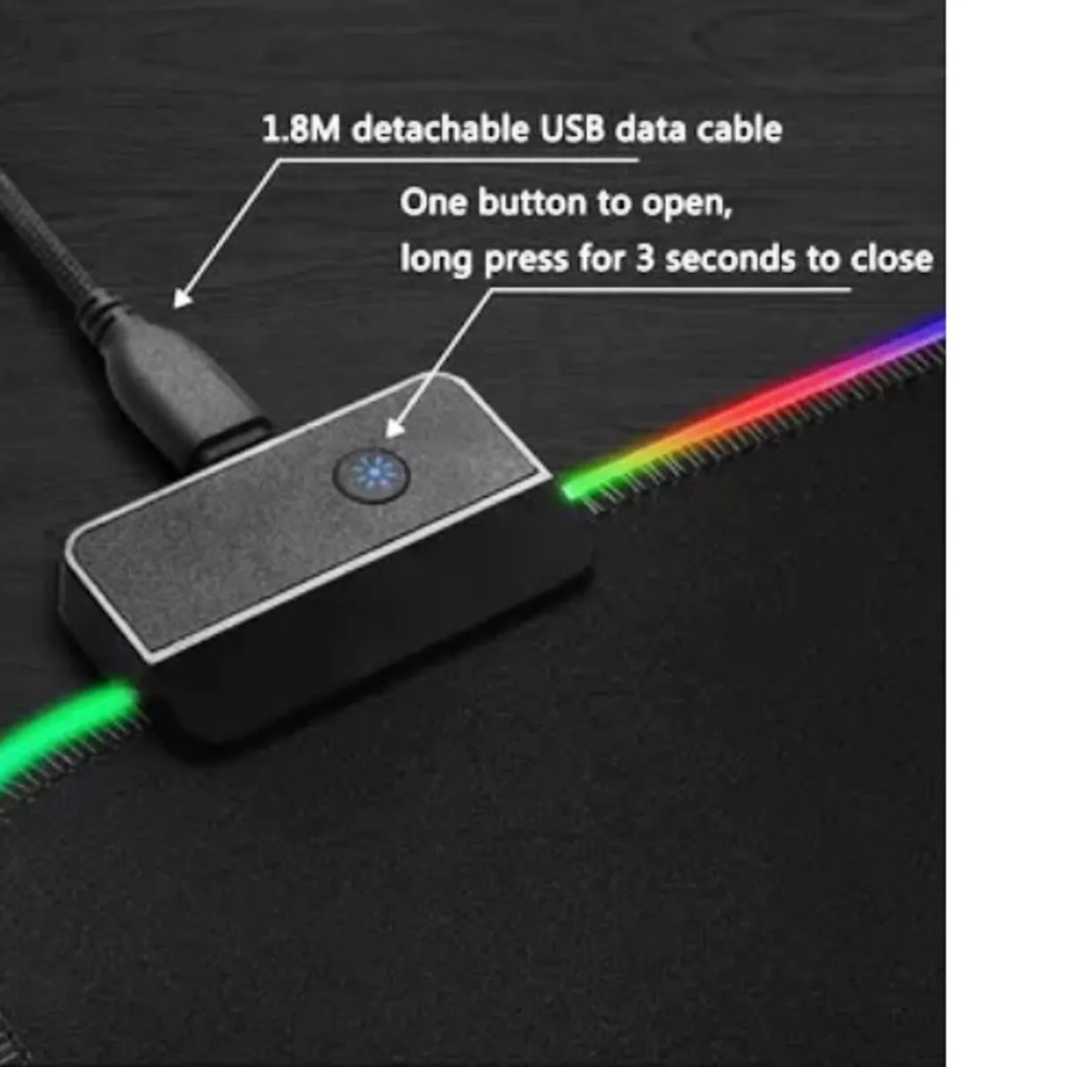 GENERICO - Mouse Pad Gamer Con Rgb Iluminado 80x30cm