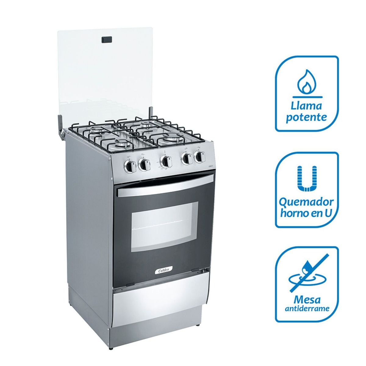 COLDEX - Cocina 4 hornillas CX511 Inox