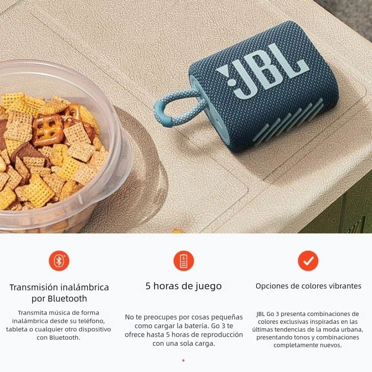 JBL - JBL GO 3 altavoz Bluetooth Rojo