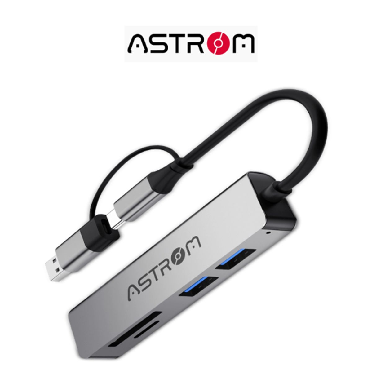ASTROM - Adaptador HUB USB 5 EN 1 AST MH2351-SD  ASTROM