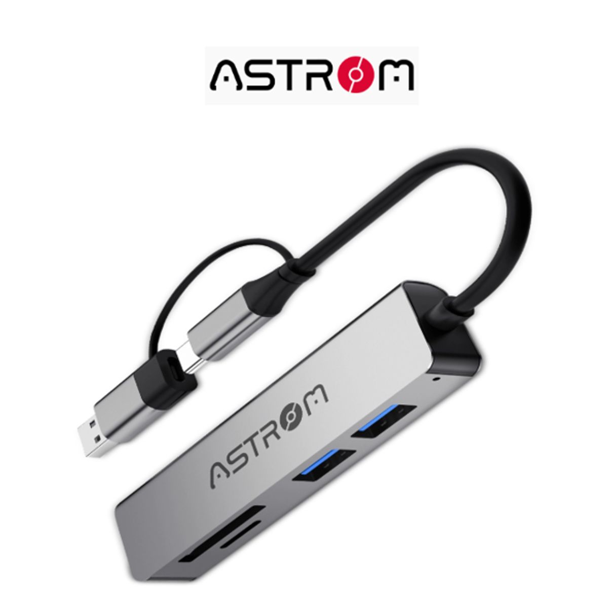 ASTROM - Adaptador HUB USB 5 EN 1 AST MH2351-SD  ASTROM