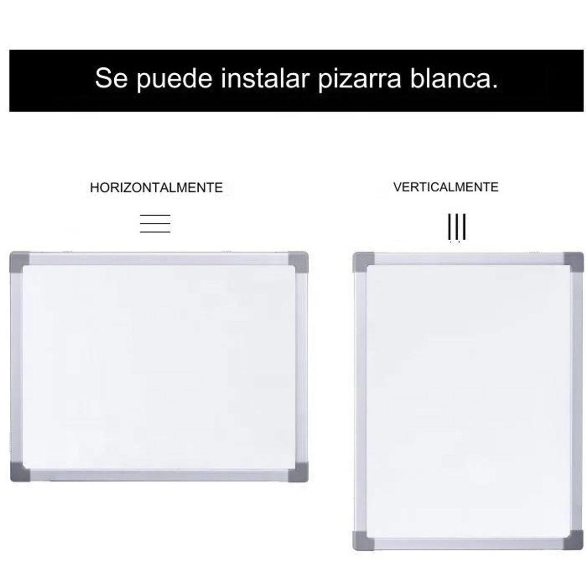 GENERICO - Pack x2 Pizarra blanca doble cara M - 40x30