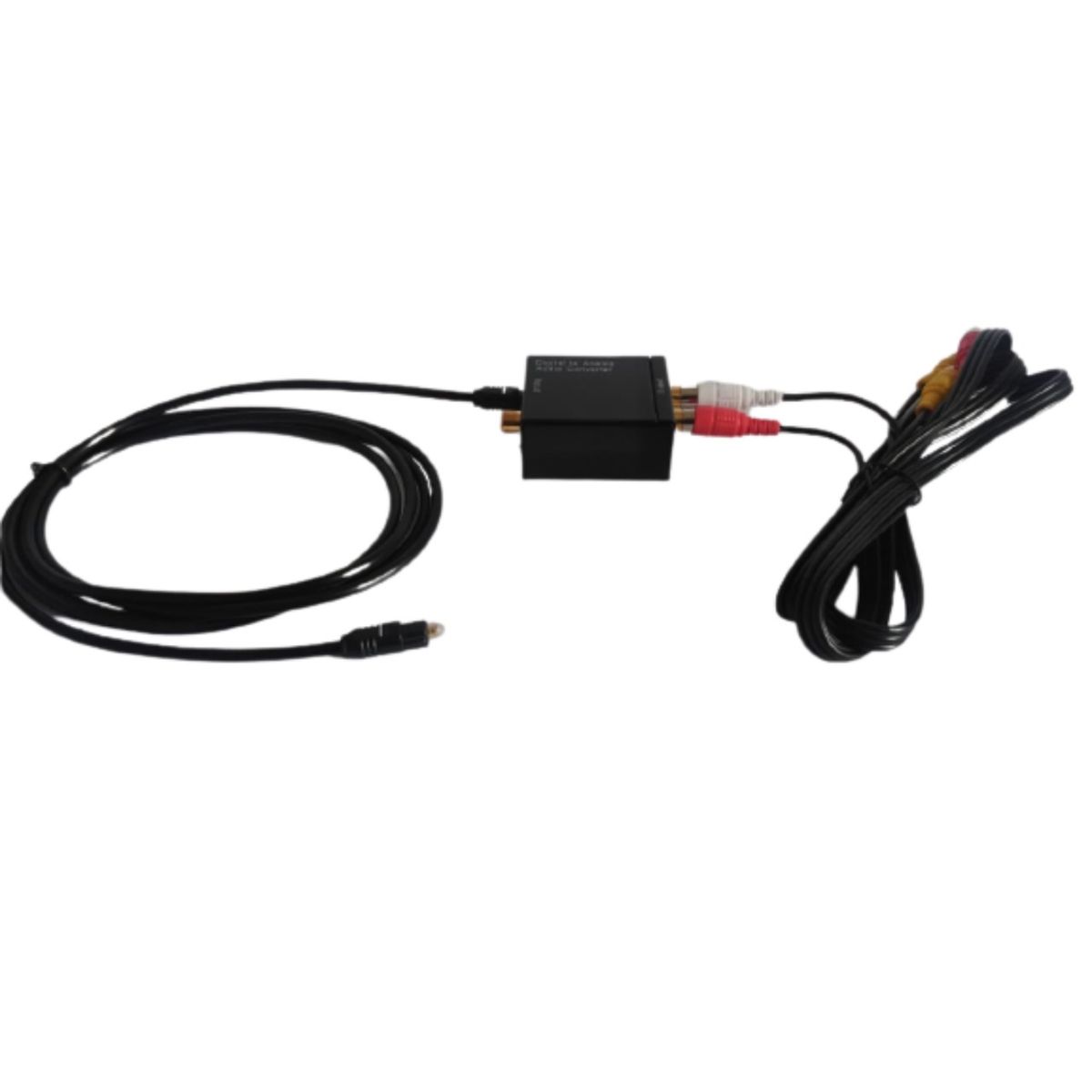GENERICO - Convertidor Óptico Rca Kit Transformador + Cable Óptico + Cable Rca A Rca