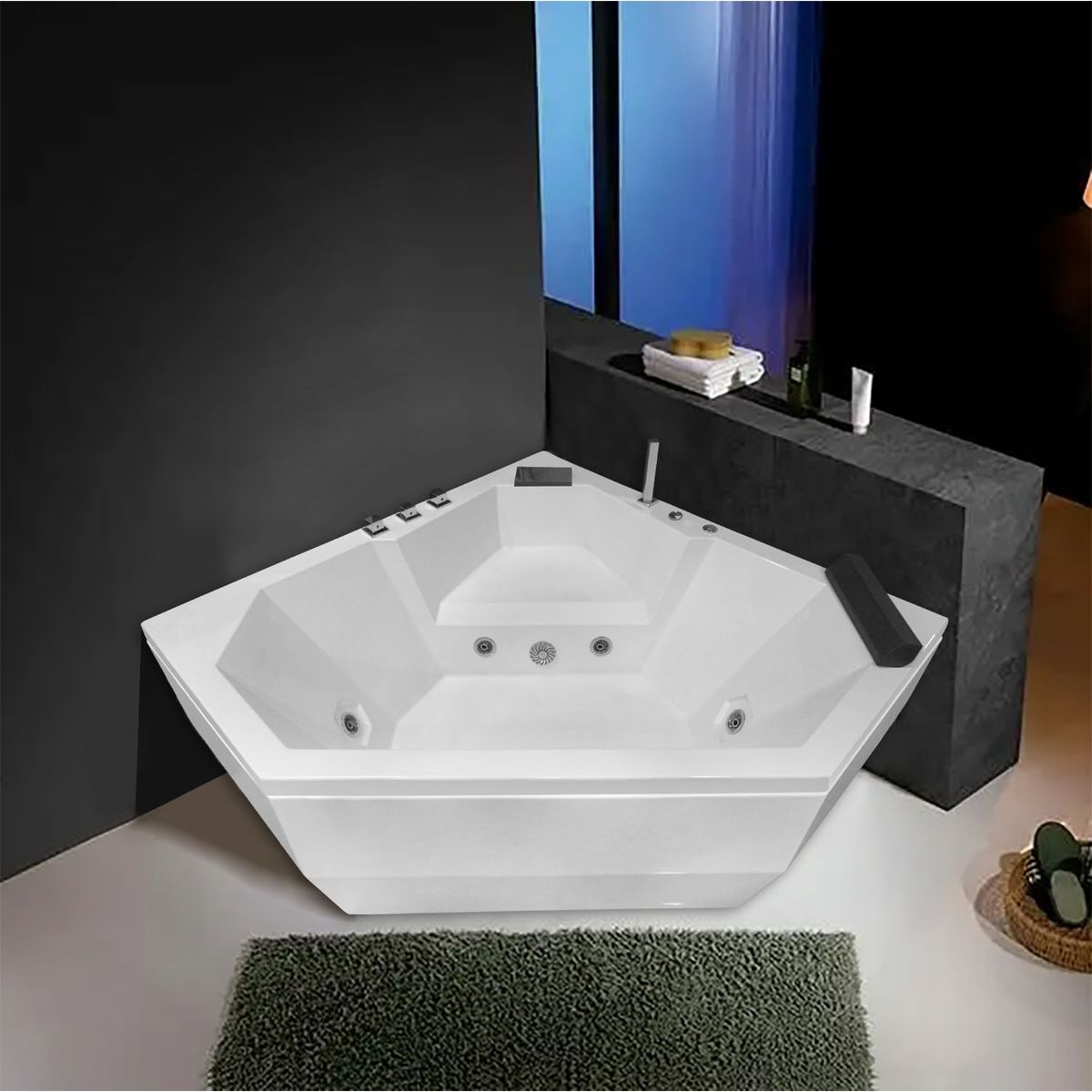 GENERICO - TINA HIDROMASAJE ESQUINERO MINIMALISTA 150X150