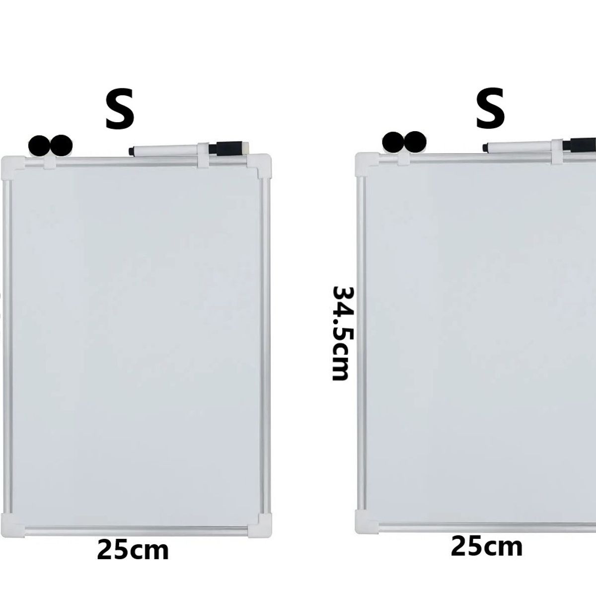 GENERICO - Pack x2 Pizarra blanca doble cara S de 345x25 cm