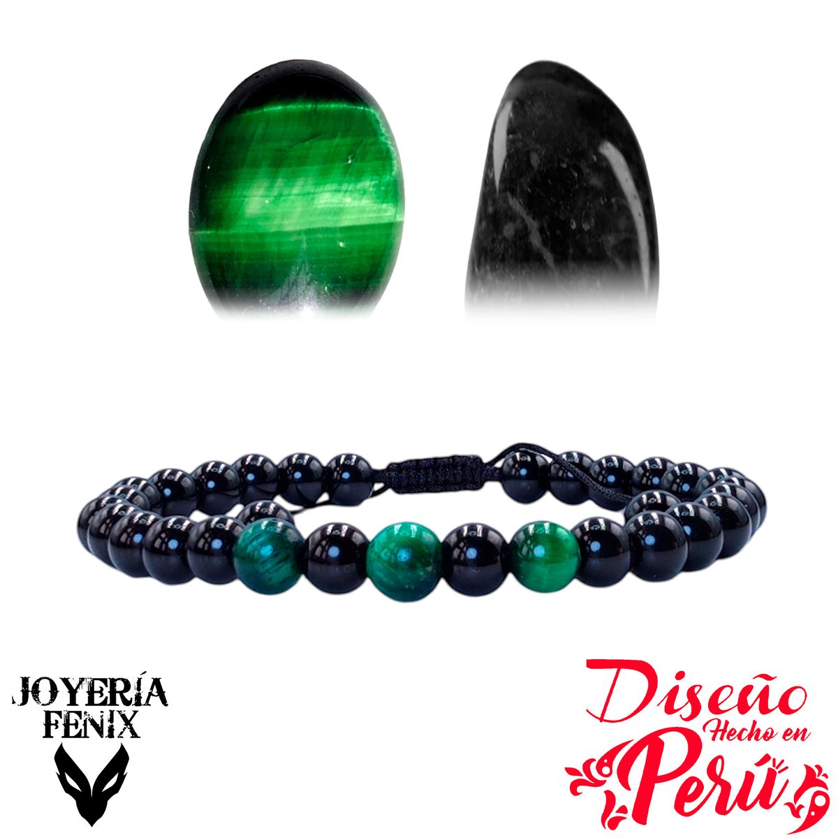 JOYERIA FENIX - Pulsera Turmalina Protectora - Joyería Fénix