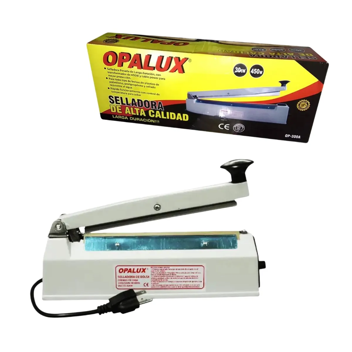 OPALUX - Selladora Industrial De Bolsas 30 Cm Manual - Opalux