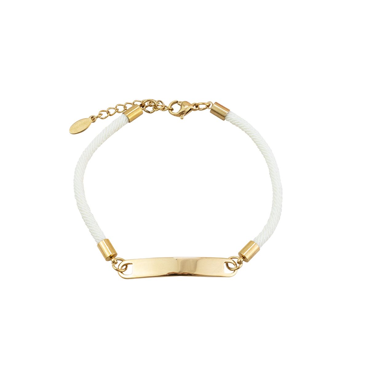 CLEO JOYAS & ACCESORIOS - Pulsera de Soga Perla con Dije Plano