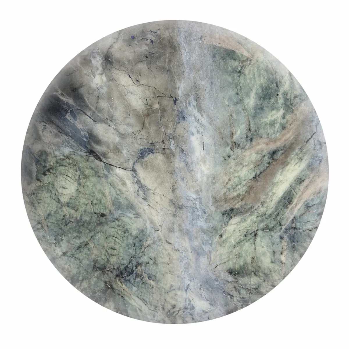 NOEL - Mesa de Centro Circular de Mármol Verde Odisea 60cm Noel Deco