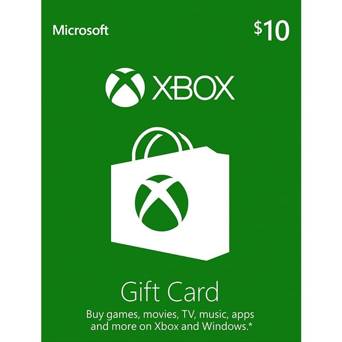MICROSOFT - Xbox Gift Card 10 USA Tarjeta Xbox Live 10 Digital