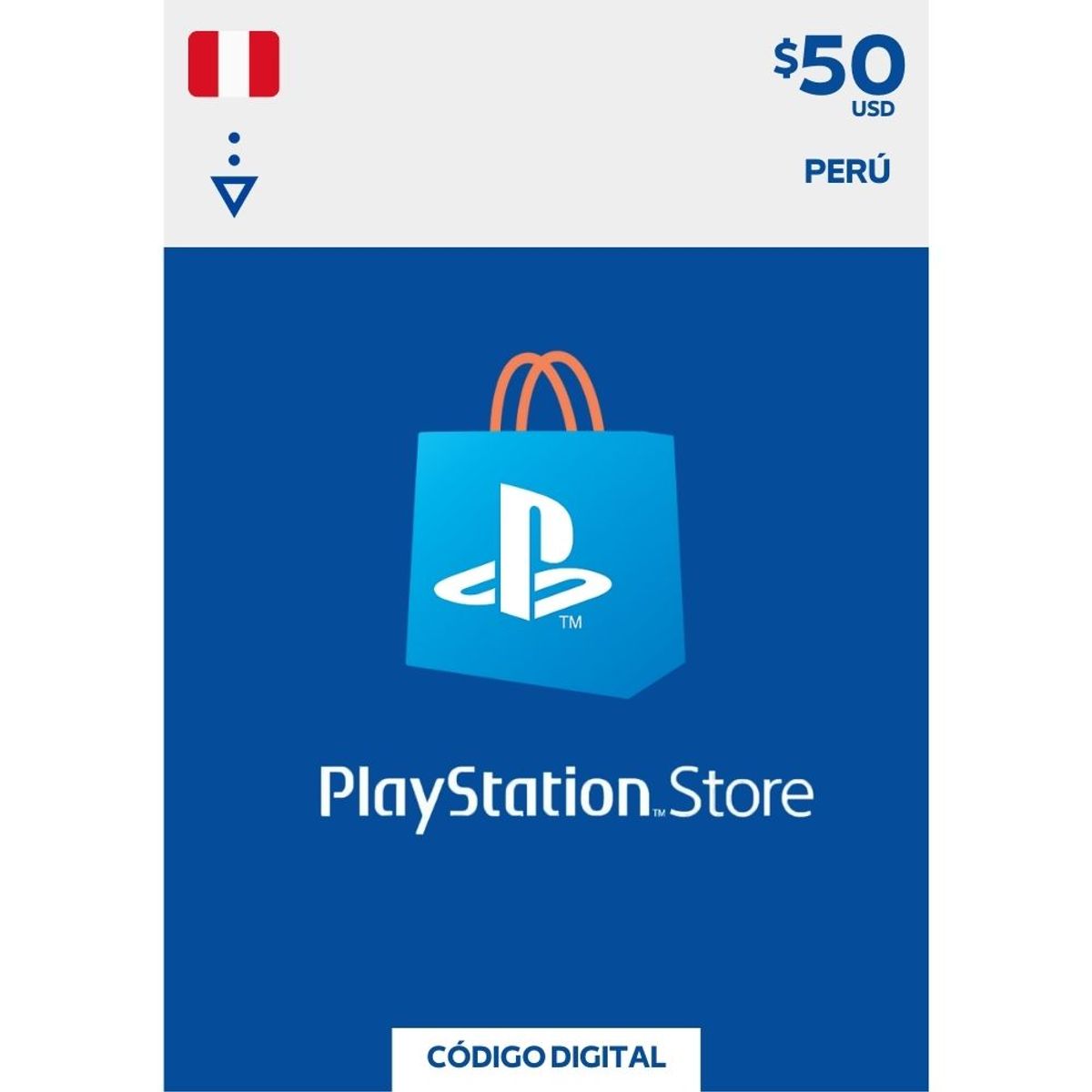 PLAYSTATION - PSN Gift Card 50 Perú Tarjeta PlayStation Network 50 PS5 PS4 Digital