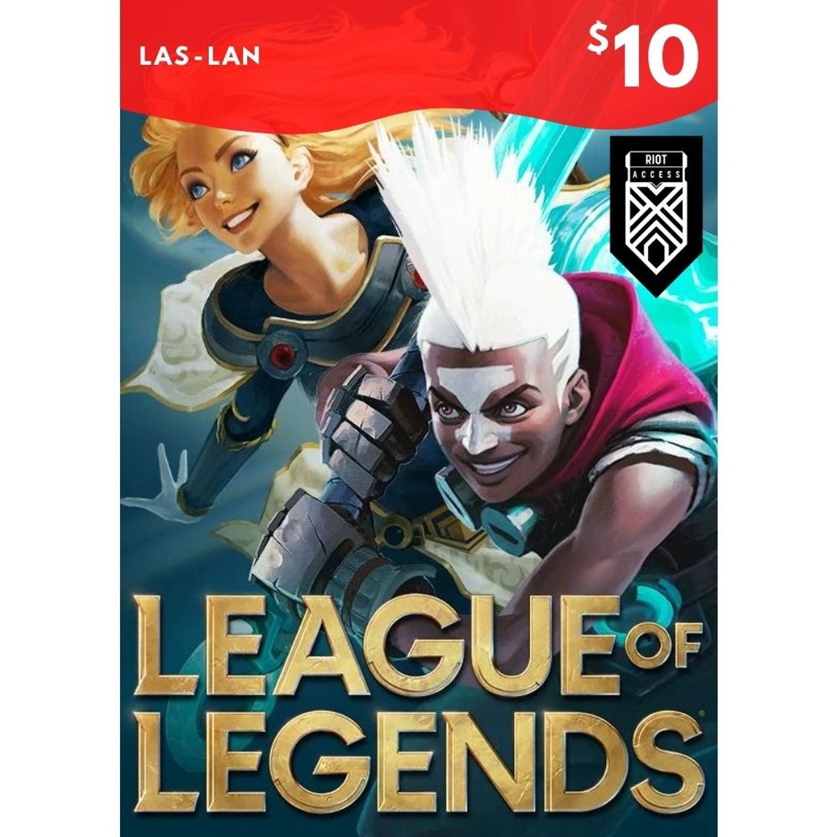 MICROSOFT - League of Legends Gift Card 10 USD LAS LAN LOL Riot Points Digital