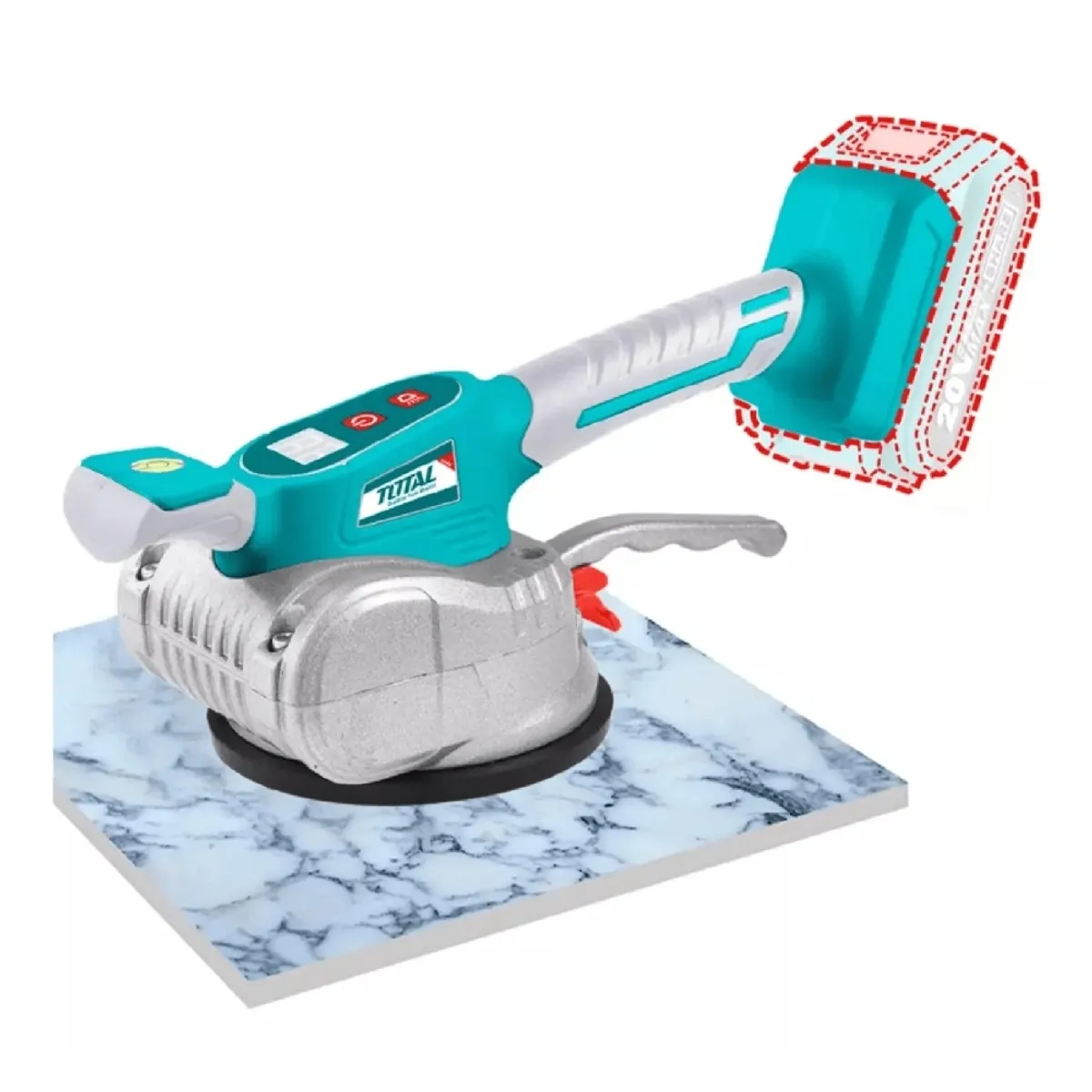 TOTAL TOOLS - VIBRADOR DE MAYOLICA VENTOSA 20V 60KG VEL VARIABLE TTVLI20015