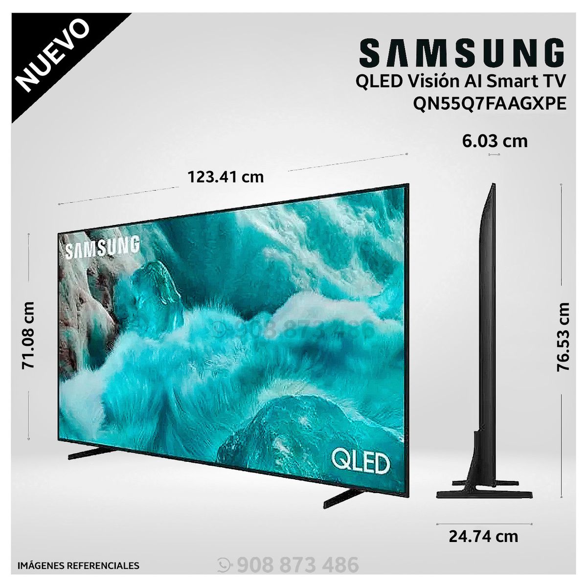 SAMSUNG - Televisor Samsung 55 QLED Smart UHD 4K Vision Ai QN55Q7FAAG