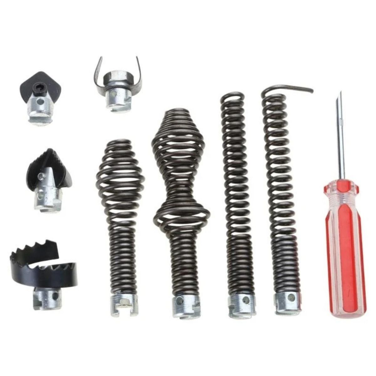 GENERICO - Kit de Puntas de Barrenos para Desatorar Tuberías de Desague