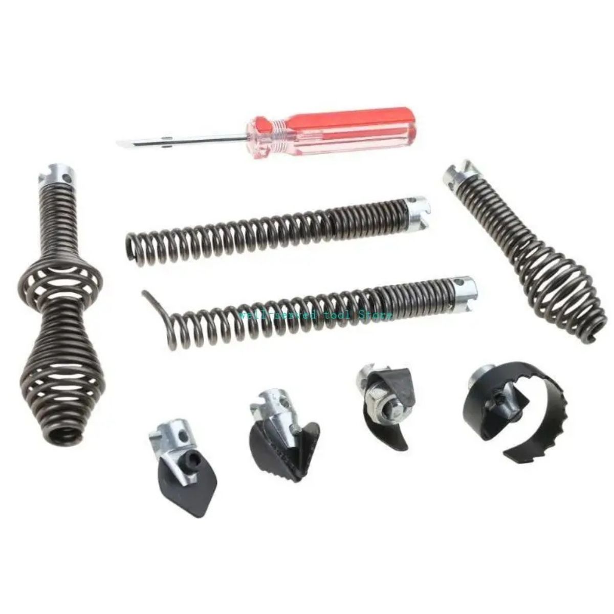 GENERICO - Kit de Puntas de Barrenos para Desatorar Tuberías de Desague