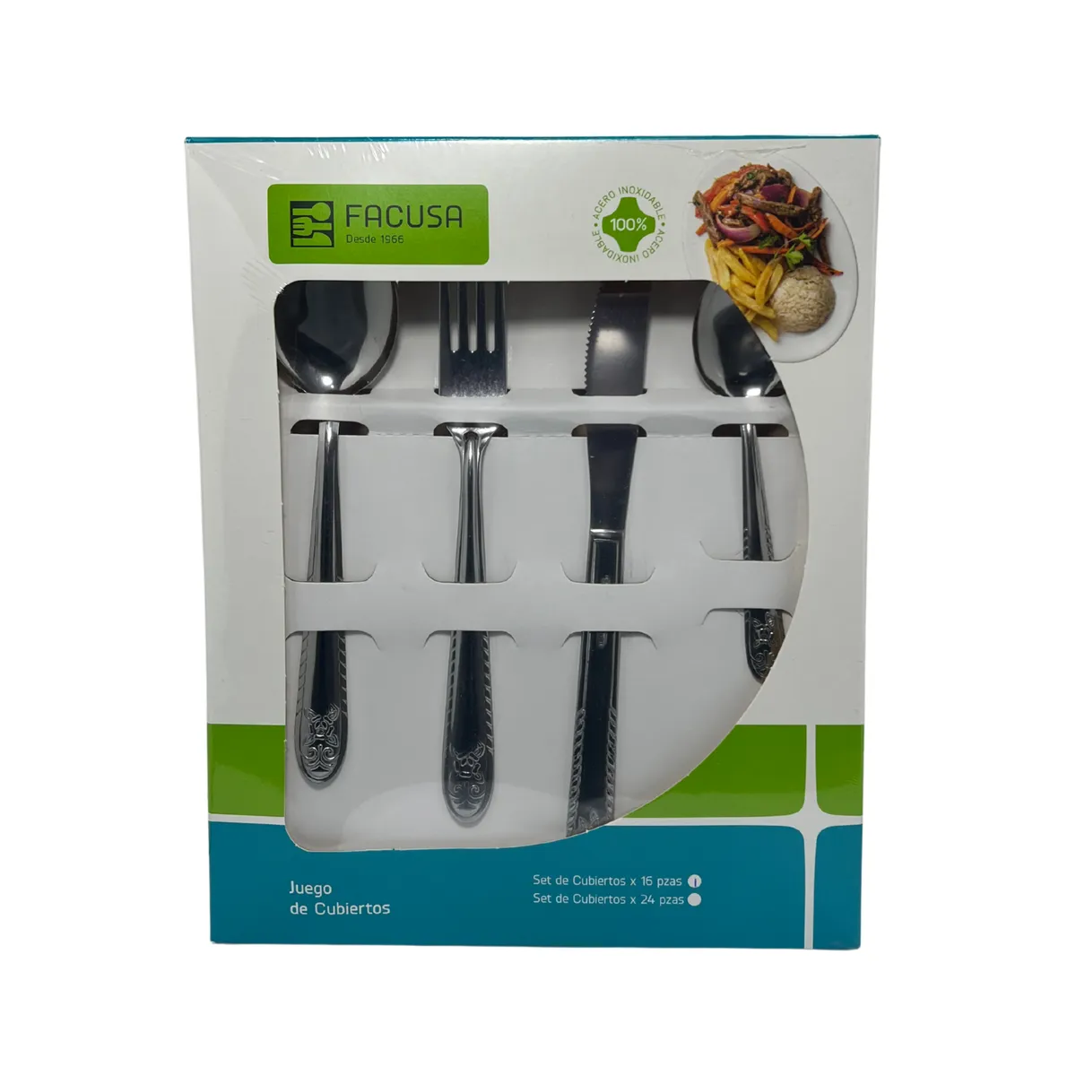 FACUSA - SET DE CUBIERTOS DE MESA X 16 PZAS